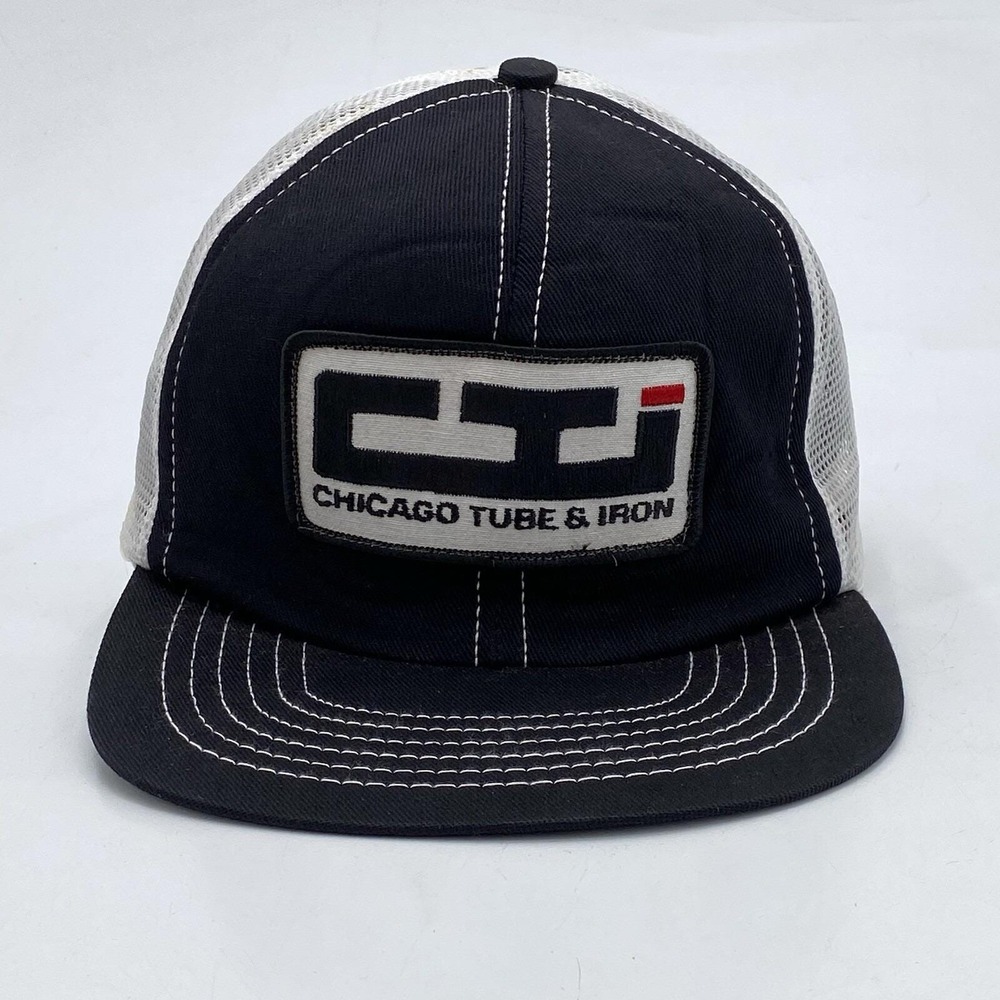 Vintage CTI Chicago‎ Tube & Iron Mesh Back Snapback Hat Stylemaster USA Made